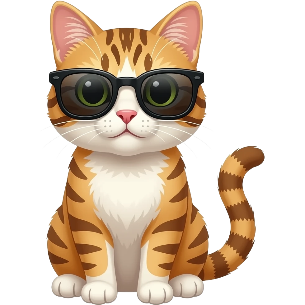 Cat wearing sunglasses emoji