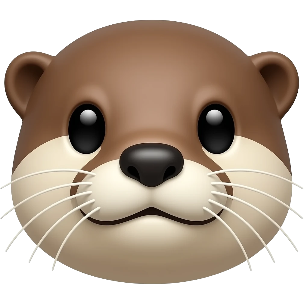 tête loutre+silence emoji
