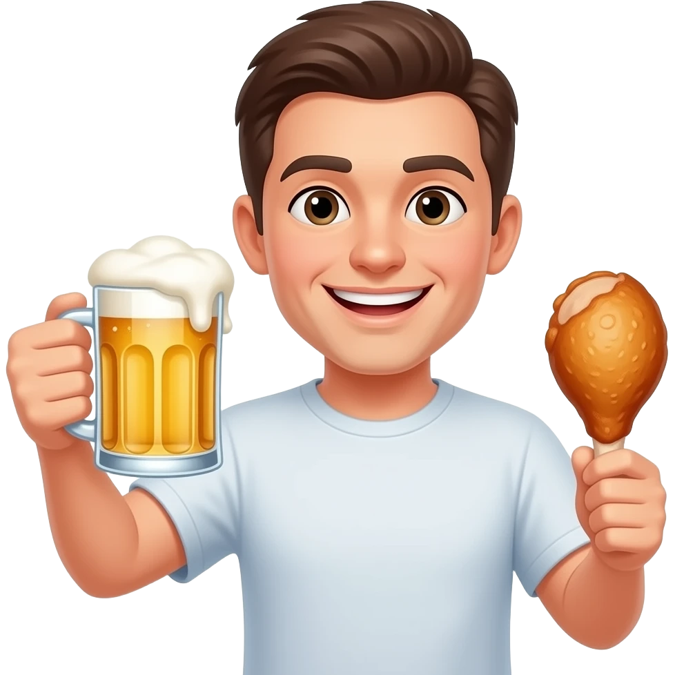 치킨에 맥주한잔 하는 미팅이 생겼어.
이를 리액션하기 위한 이모지 하나를 생성해줘 emoji