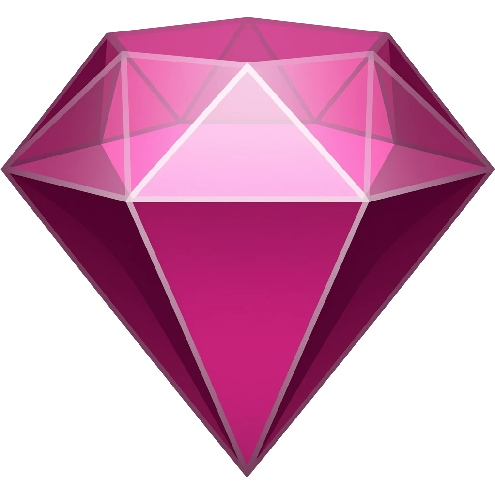 Un diamante de color fucsia emoji
