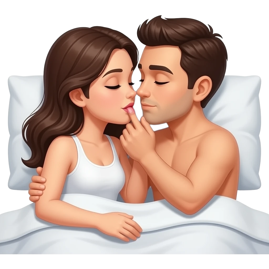 Having sex in bed emoji