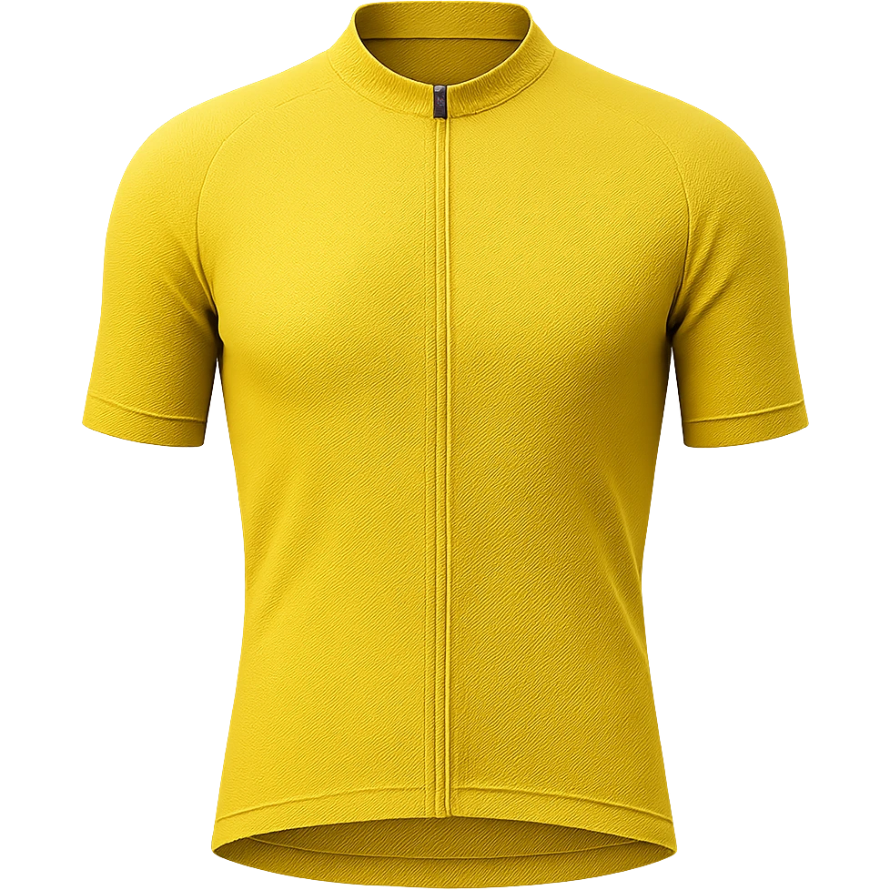 yellow cycling jersey, realistic fabric texture emoji
