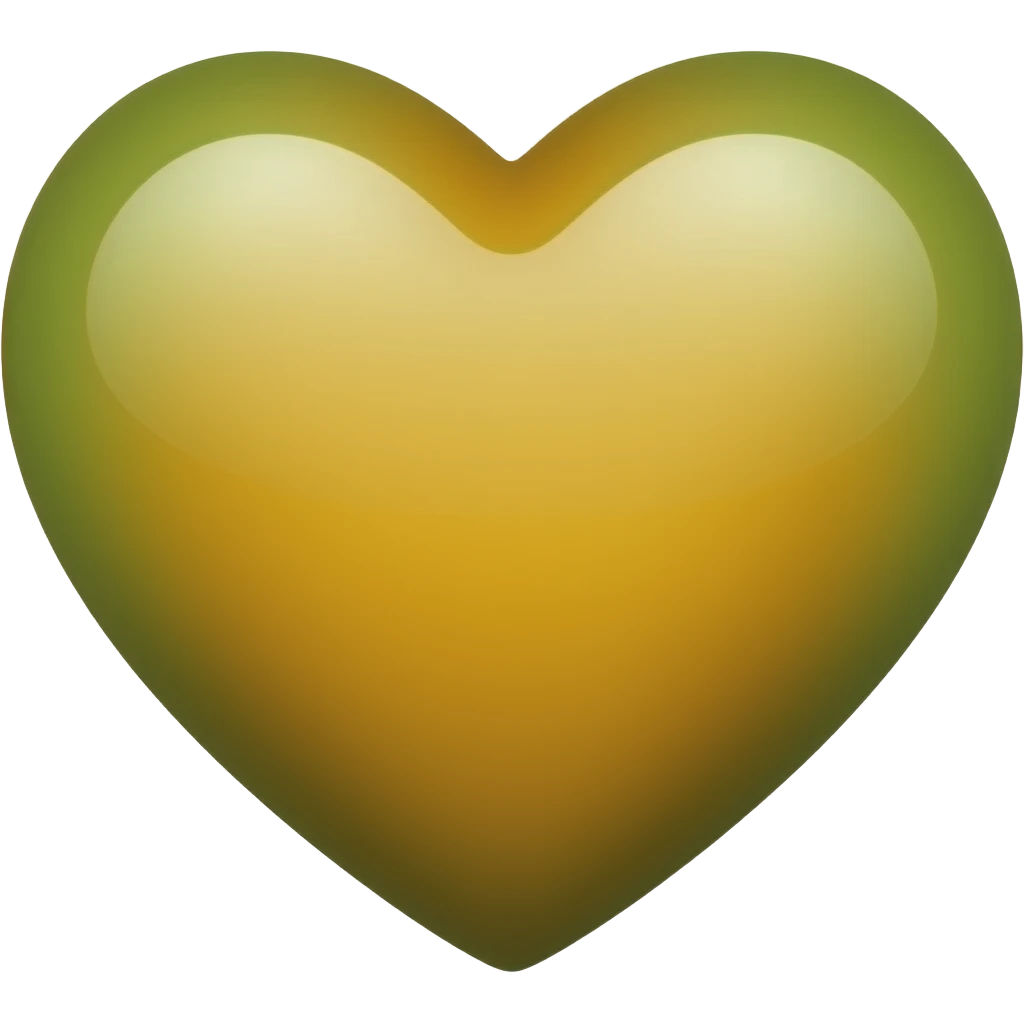 orange and green heart emoji