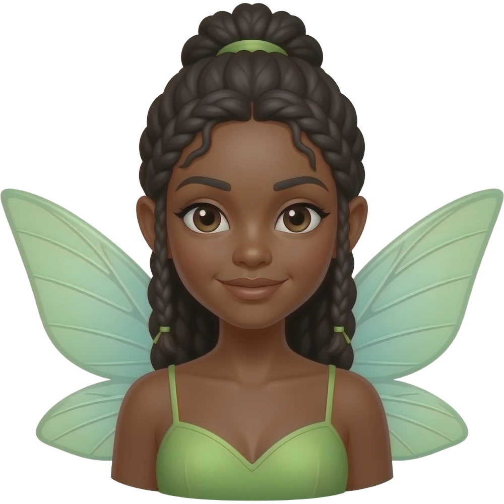black skinned fairy emoji