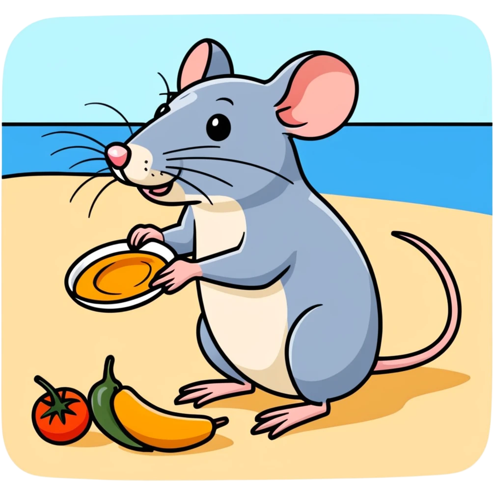 ratatouille making on the beach emoji