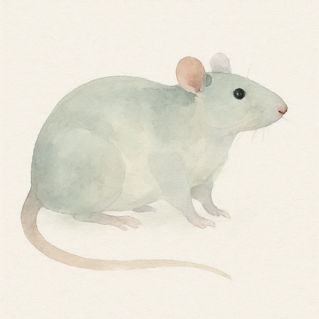 realistic rat watercolor style emoji