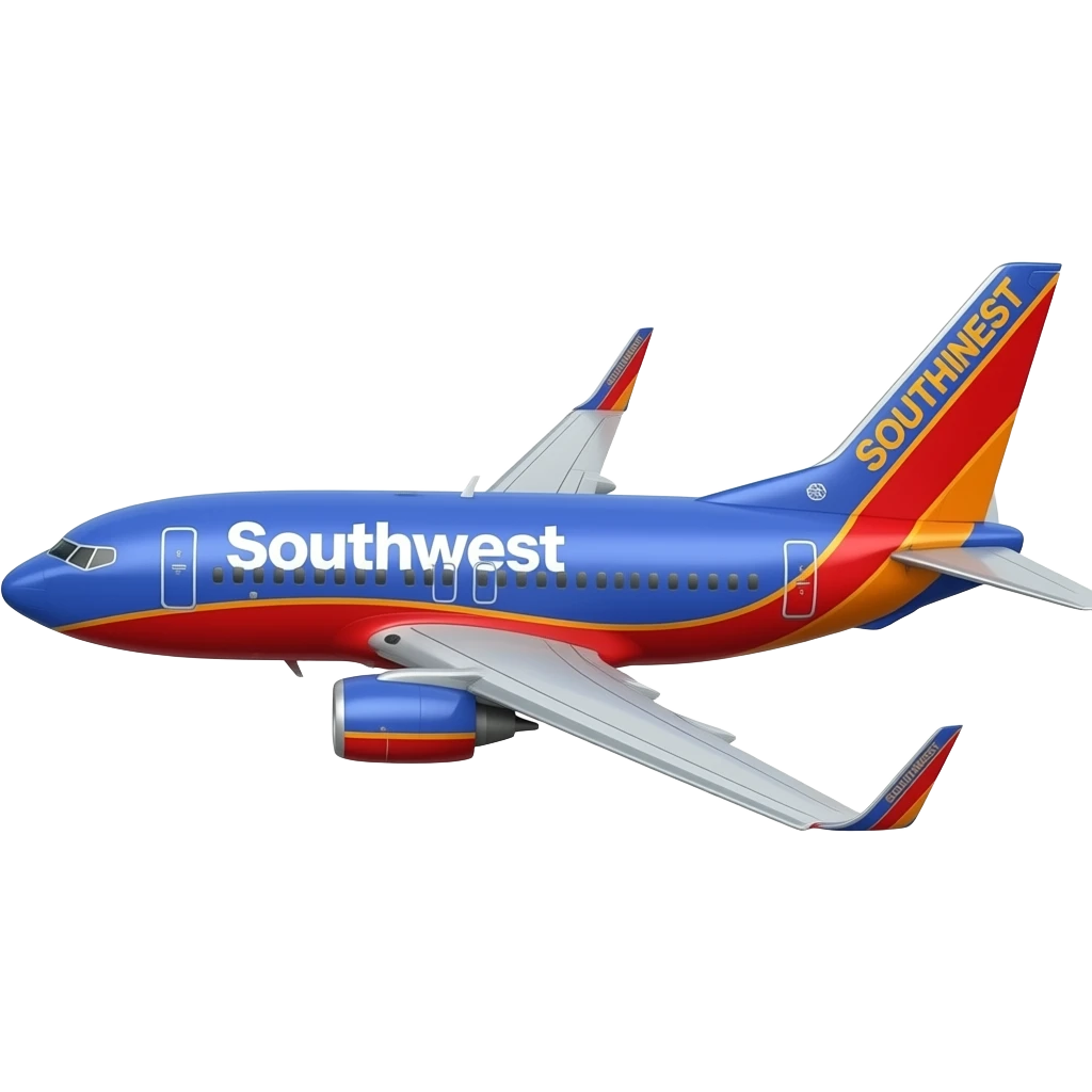 Southwest Airlines plane emoji