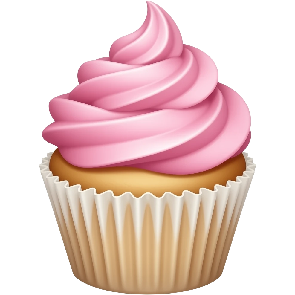 Cupcake with pink icing emoji