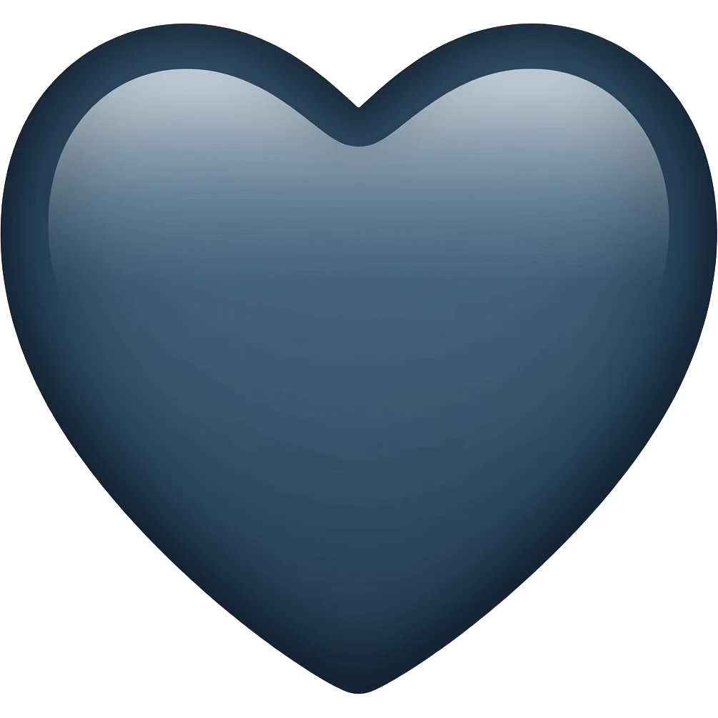 Small navy blue heart emoji