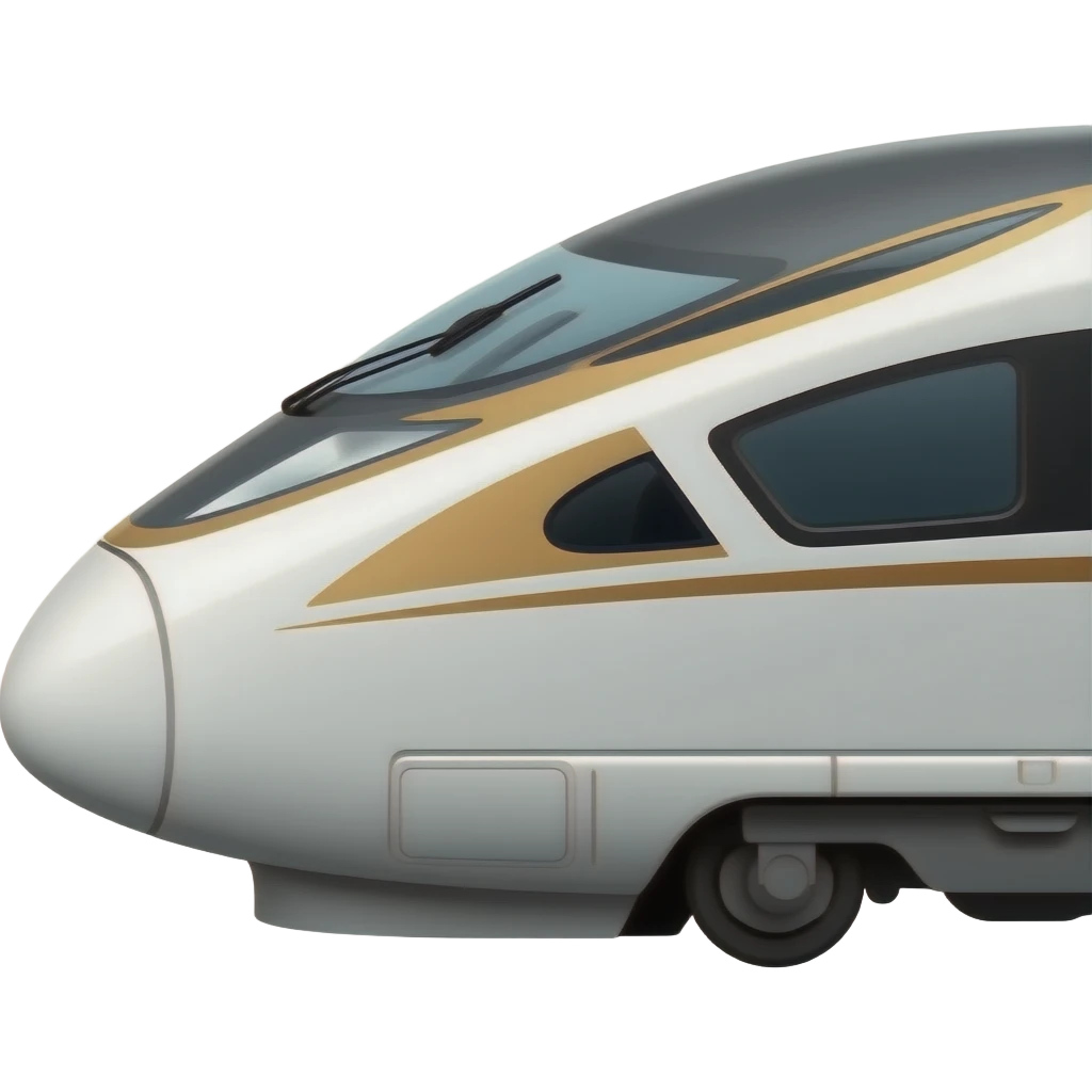 Bullet train on the side view emoji