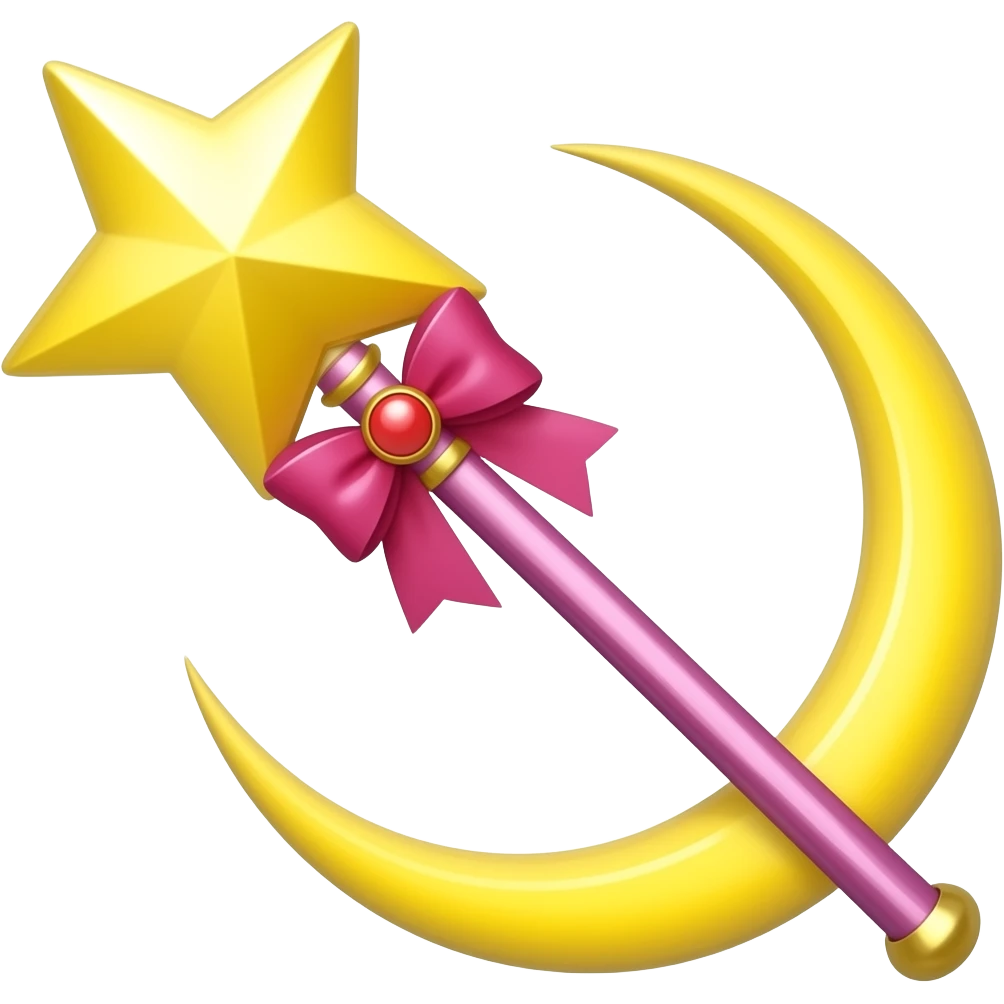 Yellow sailor moon wand emoji