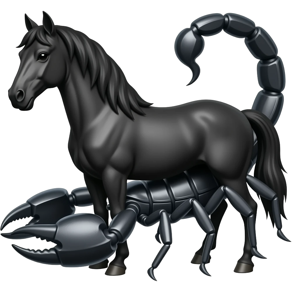 Black horse and Scorpio car mix it and make a gif emoji