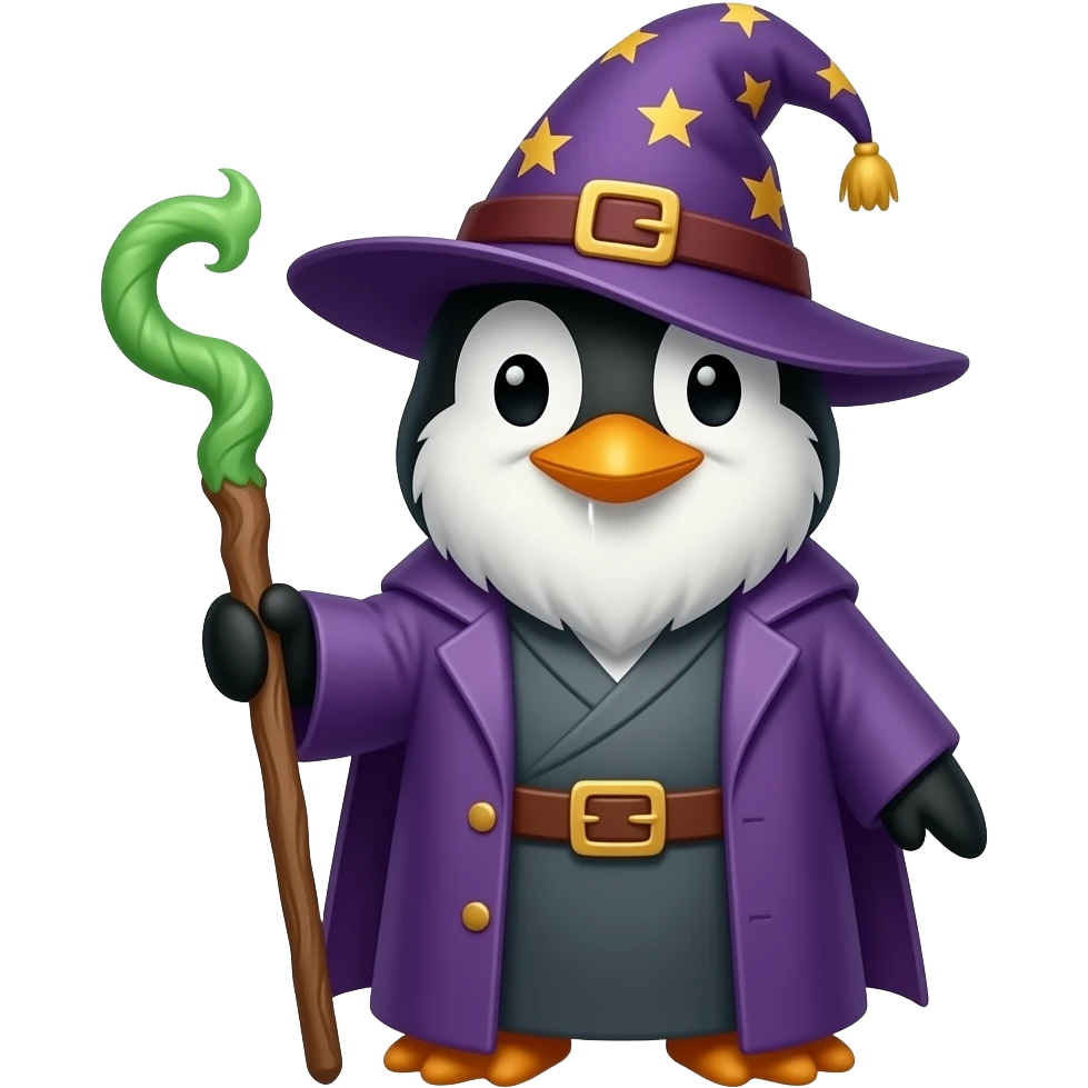Penguin Wizard emoji