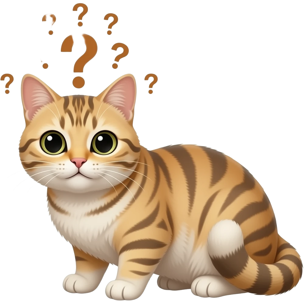 cat with lots of question marks above its head emoji