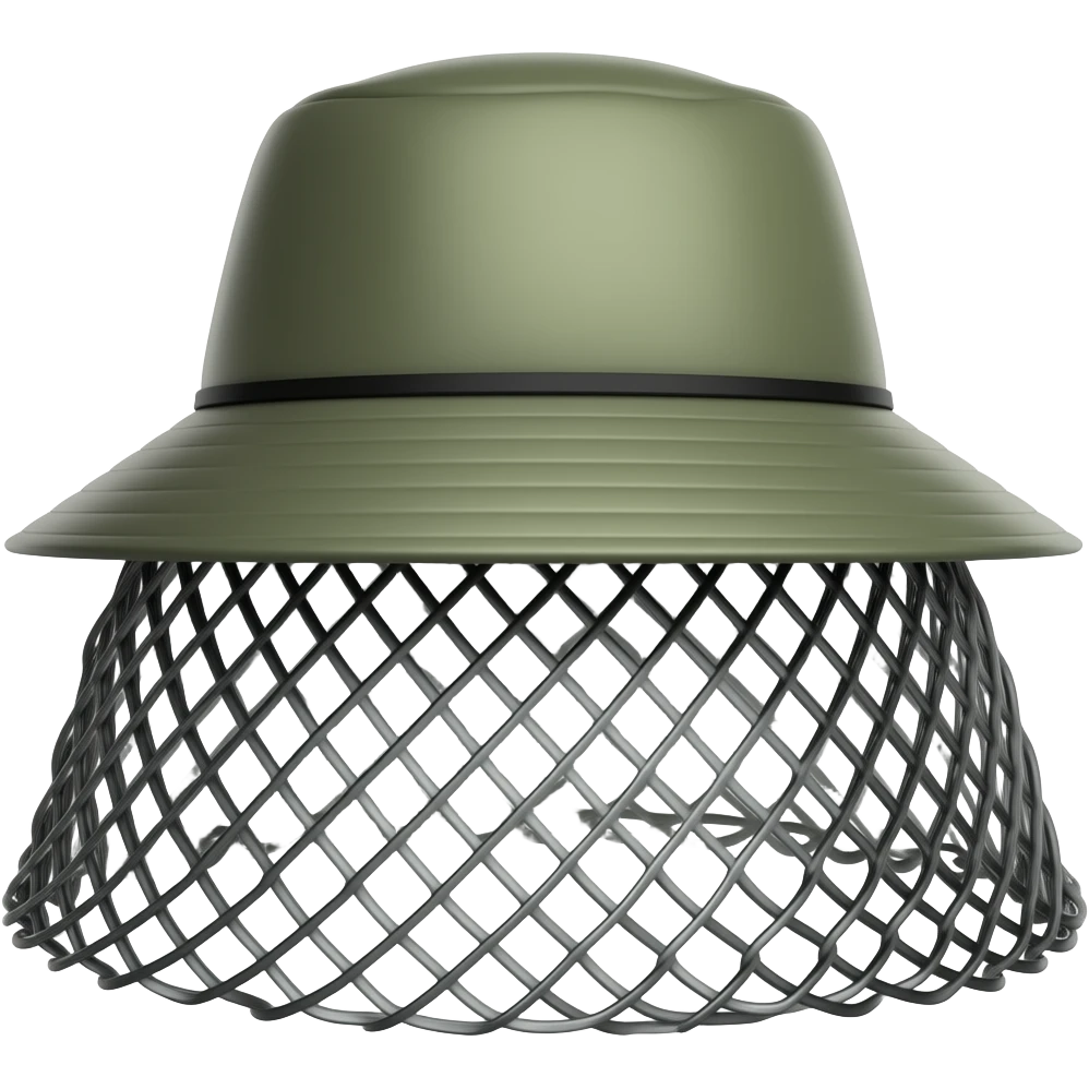 olive green fisherman hat with filet at the sides emoji