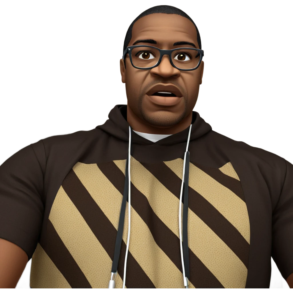 dark-skinned boy with glasses emoji