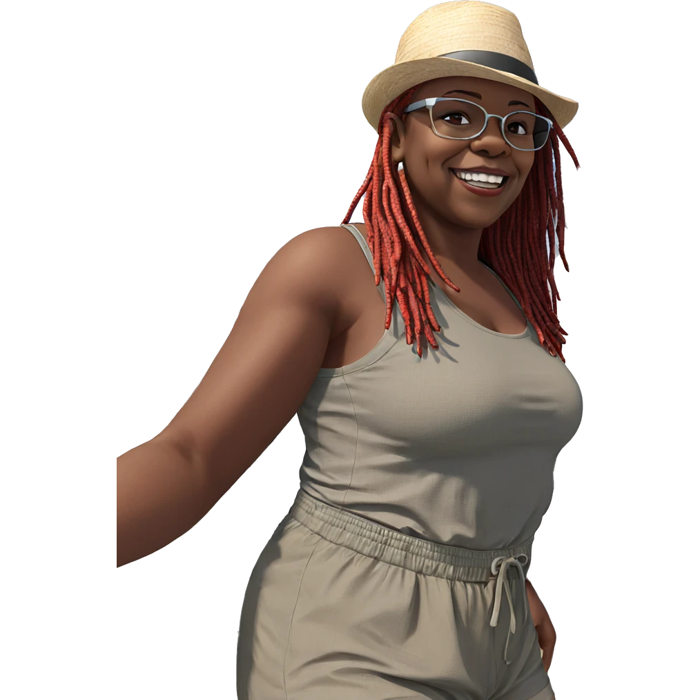 smiling girl in sunny outdoors emoji