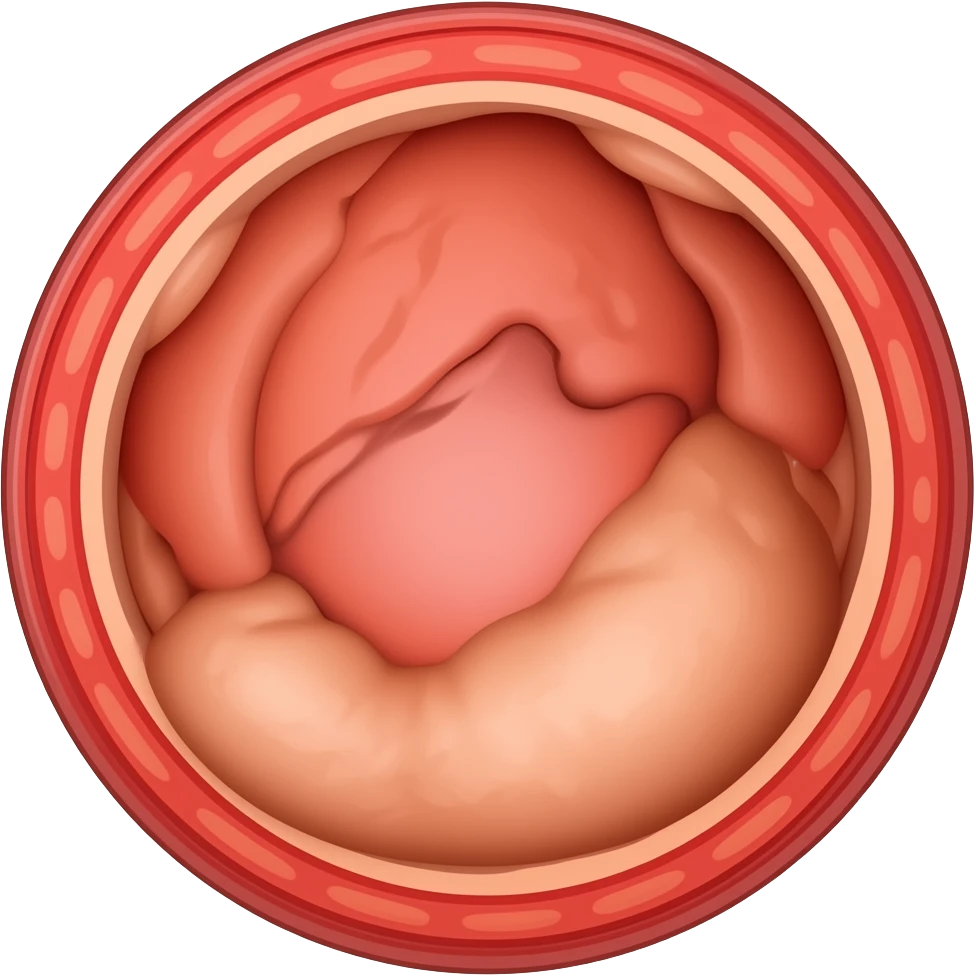 draw an artery with a big bump on it protruding outside emoji