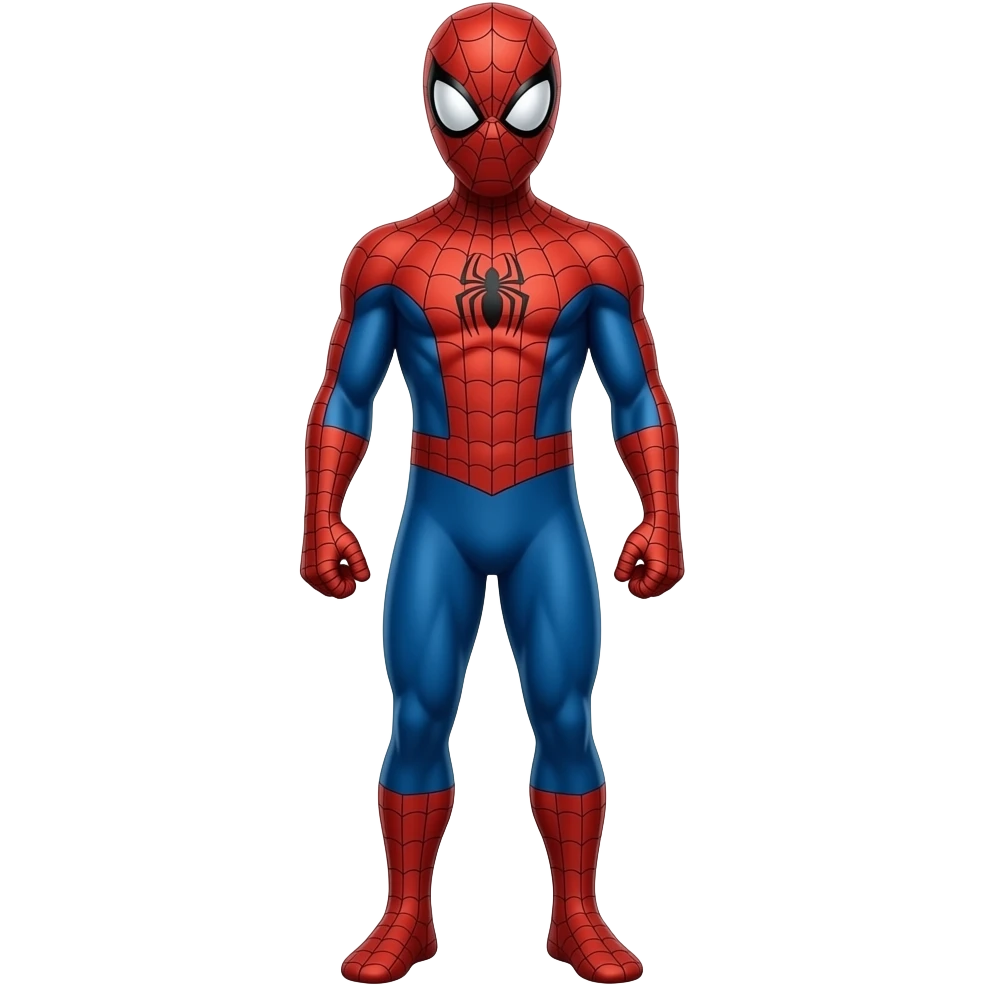 hAzme a un spiderman sin mascara y cuerpo completo emoji
