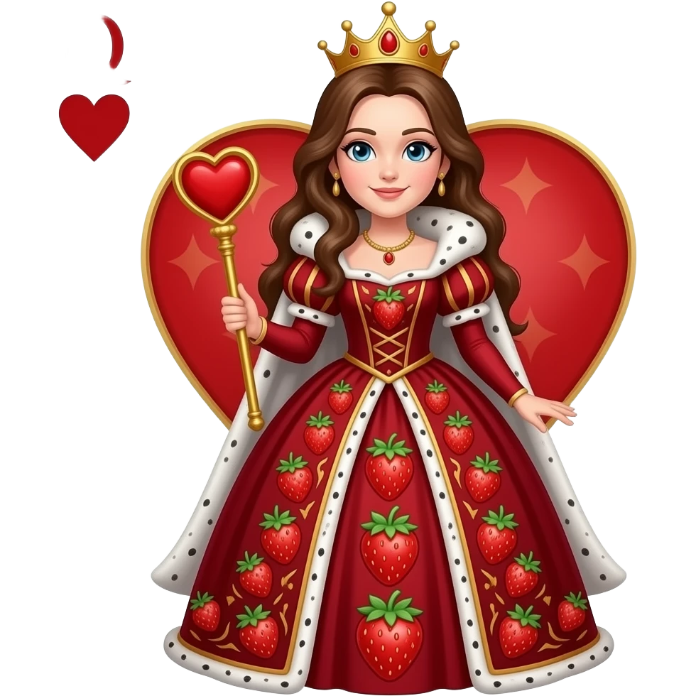 The Strawberry Queen of Hearts emoji
