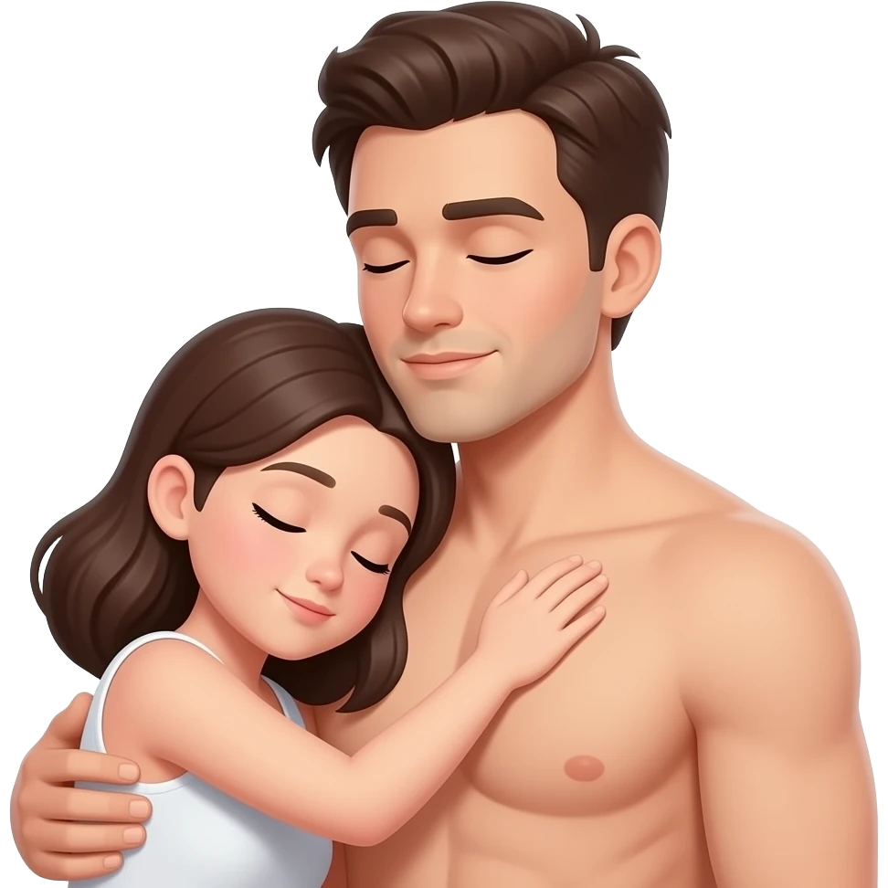 Sleep on boyfriend hug emoji