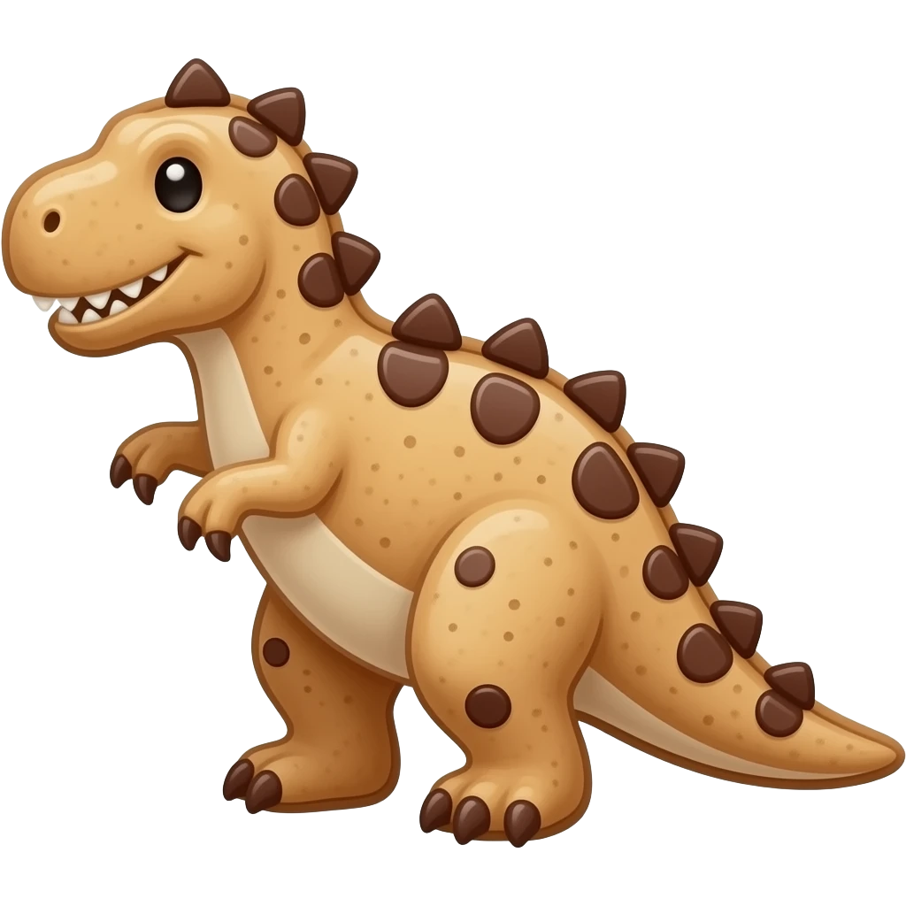 Dinosaur cookie emoji