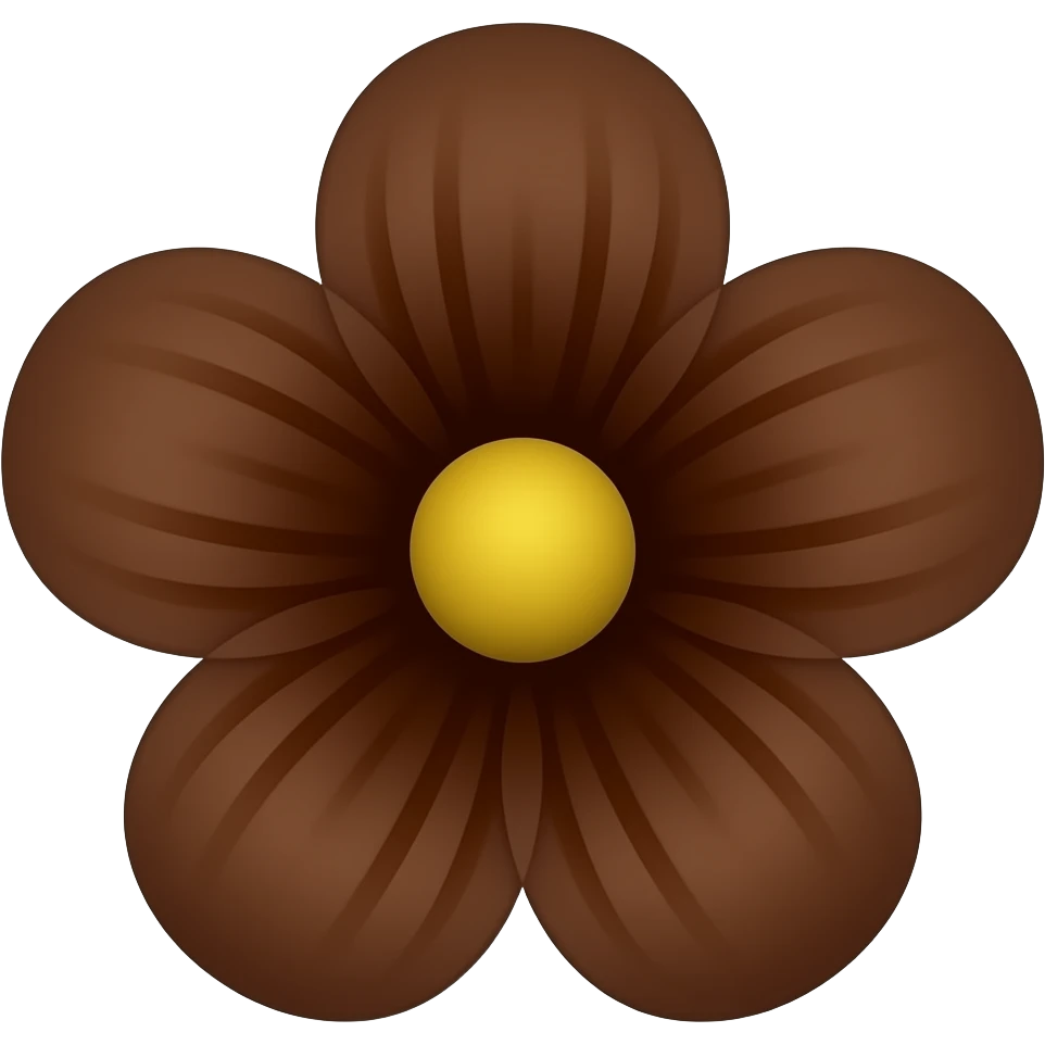 Dark brown flower emoji