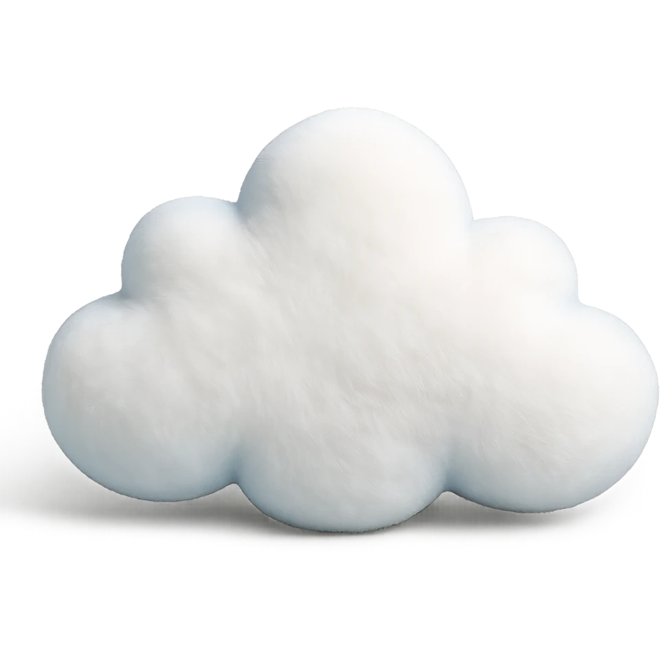 aesthetic cloud-shaped pillow emoji