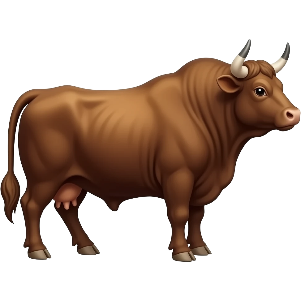 create a strong bull side profile facing right (to indicate bitoin bull market) emoji