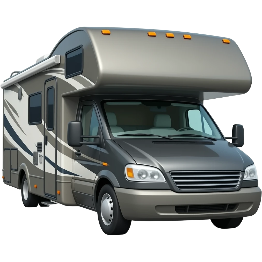 Winnebago class A motorhome black and ref emoji
