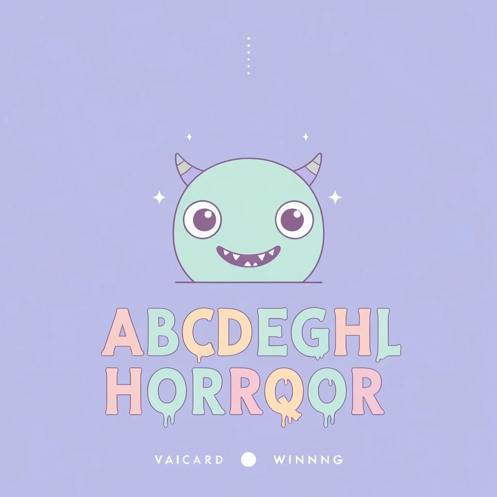 pastel horror banner, cute, expressive, minimal, variation 4 emoji