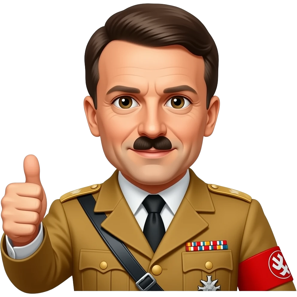 Hitler qui fait des doigts donneur a macron emoji