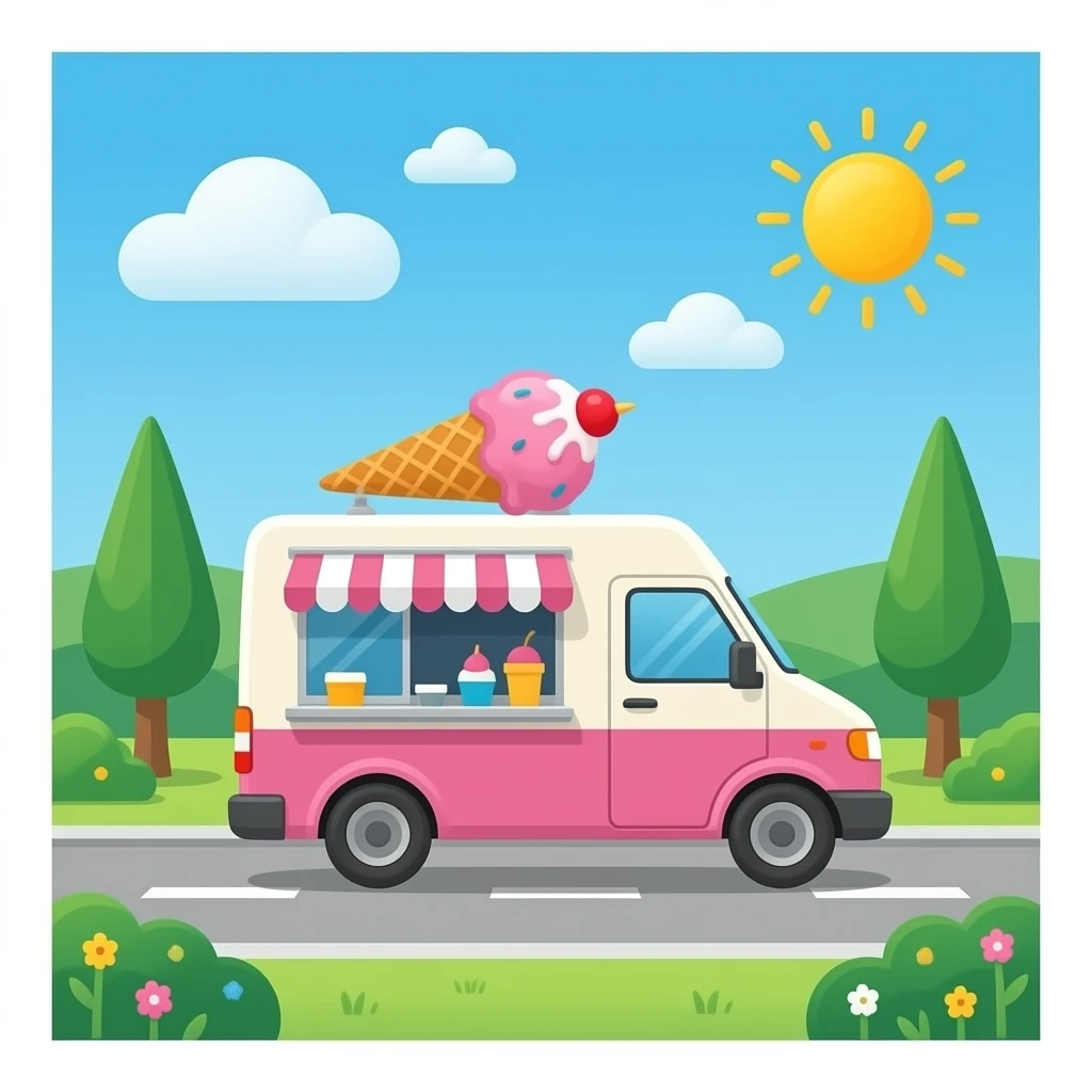 The ice cream van emoji