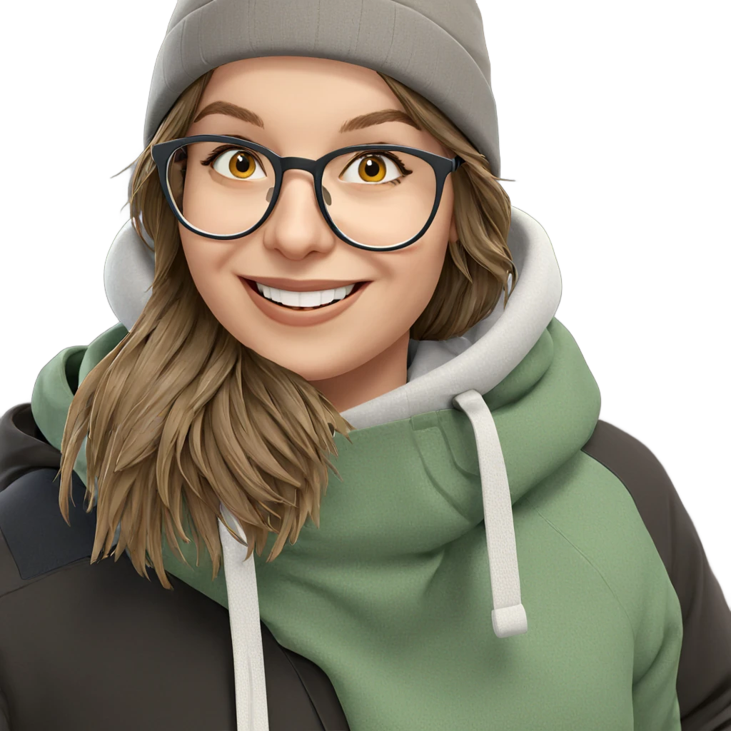 smiling girl in outdoor hat emoji