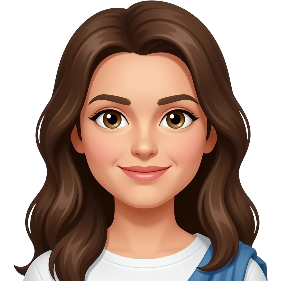 mujer griega blanca cabello largo café emoji