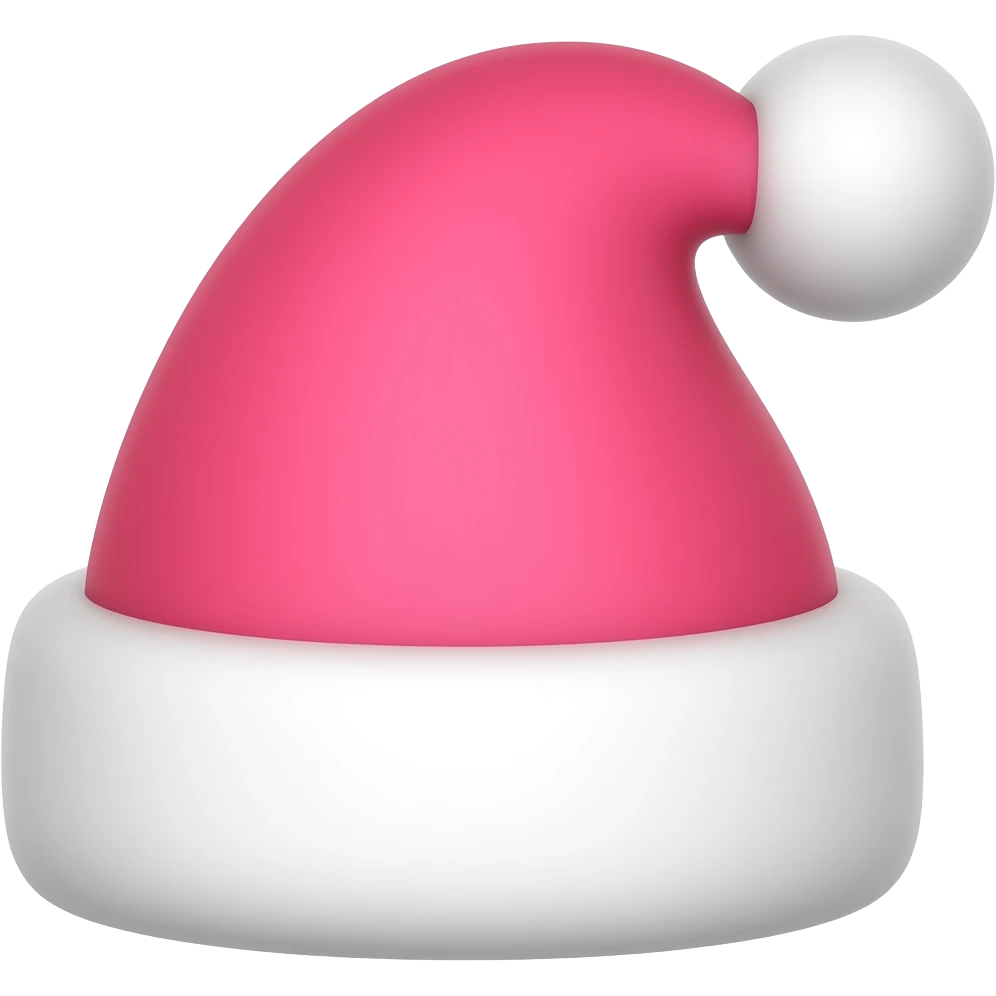 Cappello Natale rosa emoji