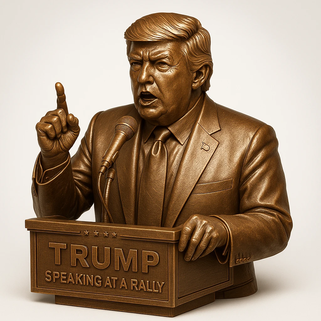 Donald Trump speaking at a rally emoji