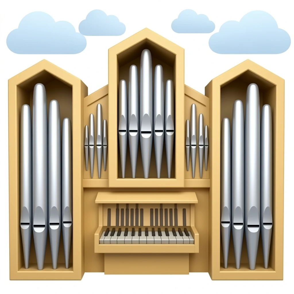 Pipe organ facade emoji