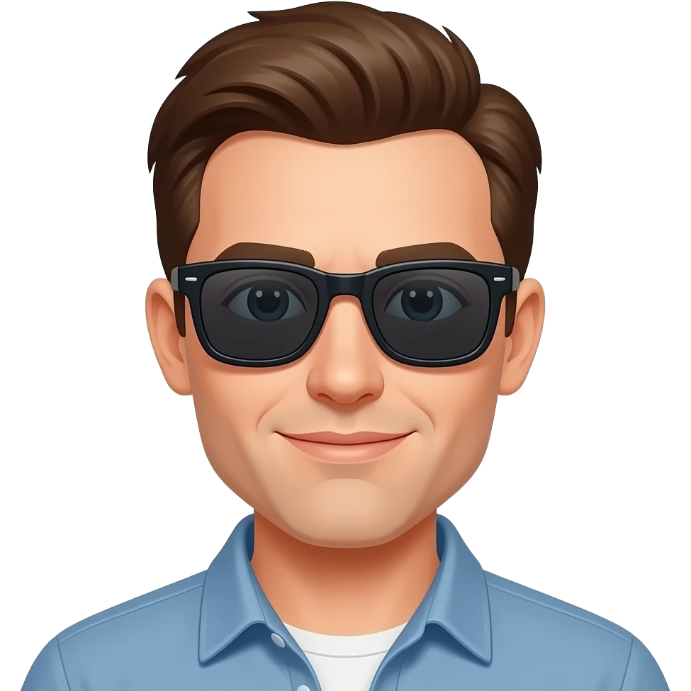 Finn in sunglasses emoji