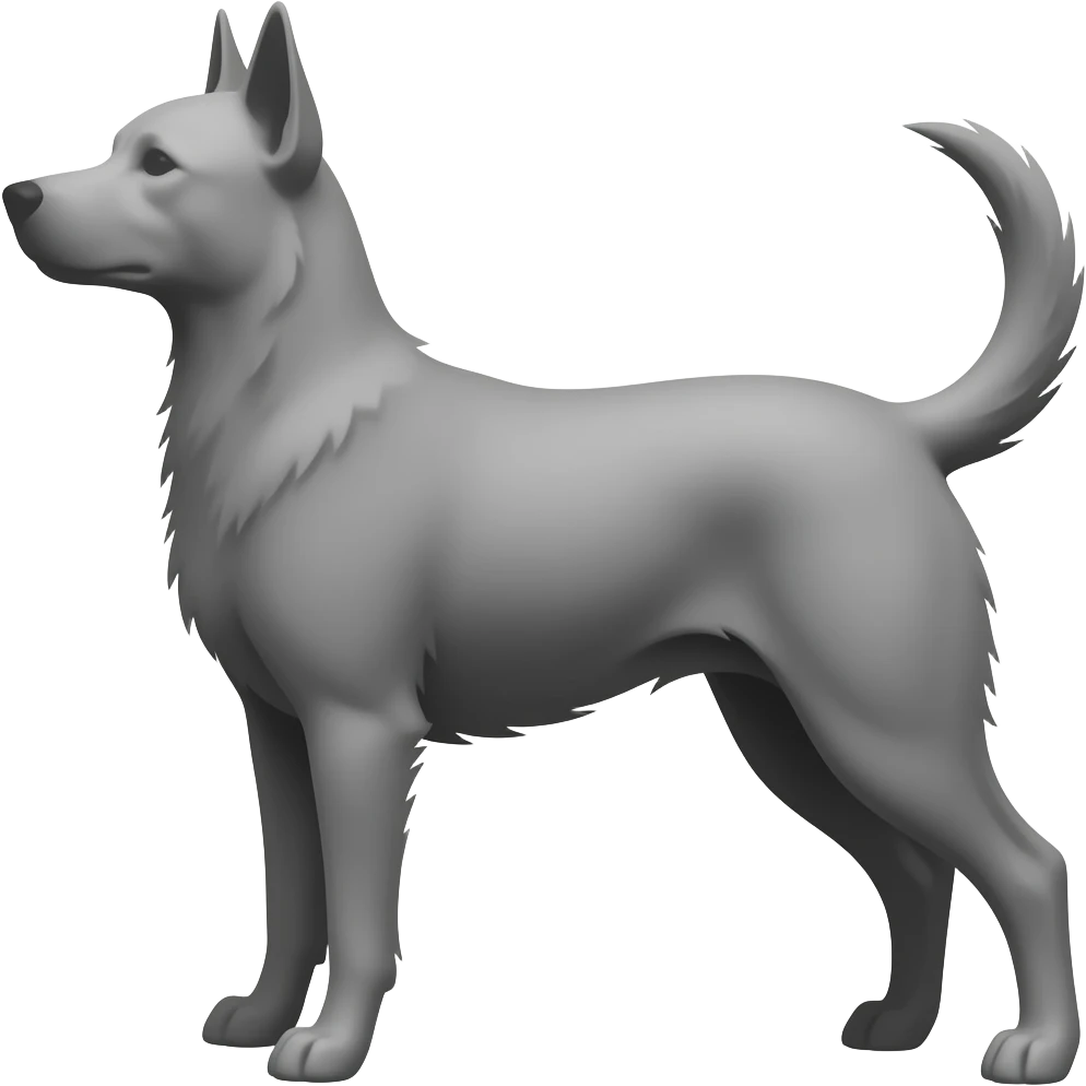 Silueta de perro emoji