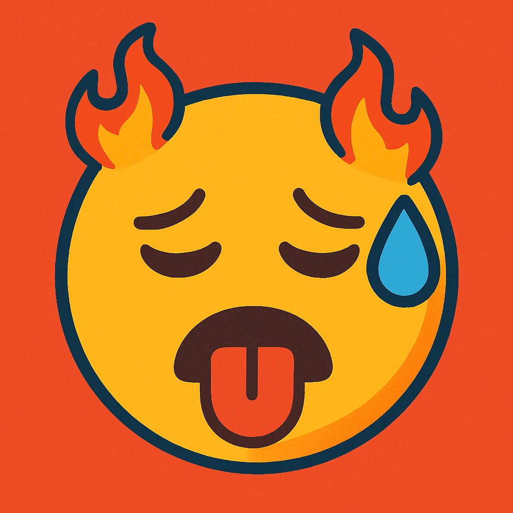 hot face emoji emoji