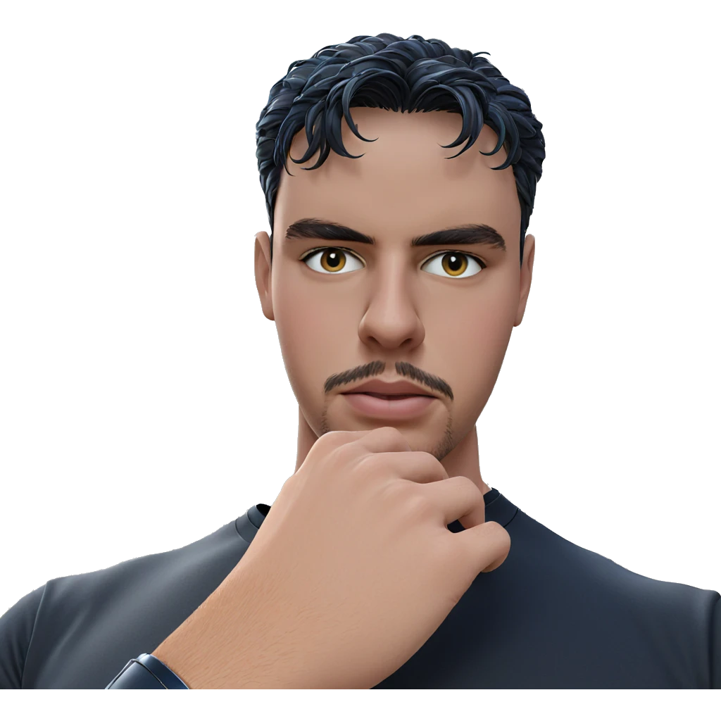 male in black shirt outdoors emoji