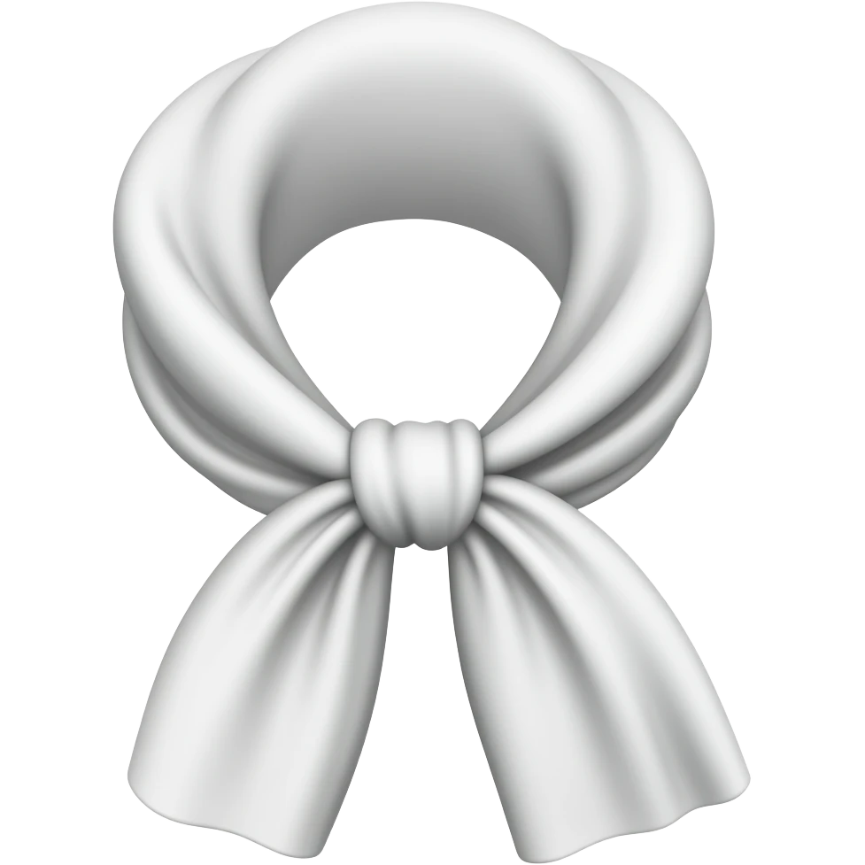 Pañuelo blanco anudadoo emoji