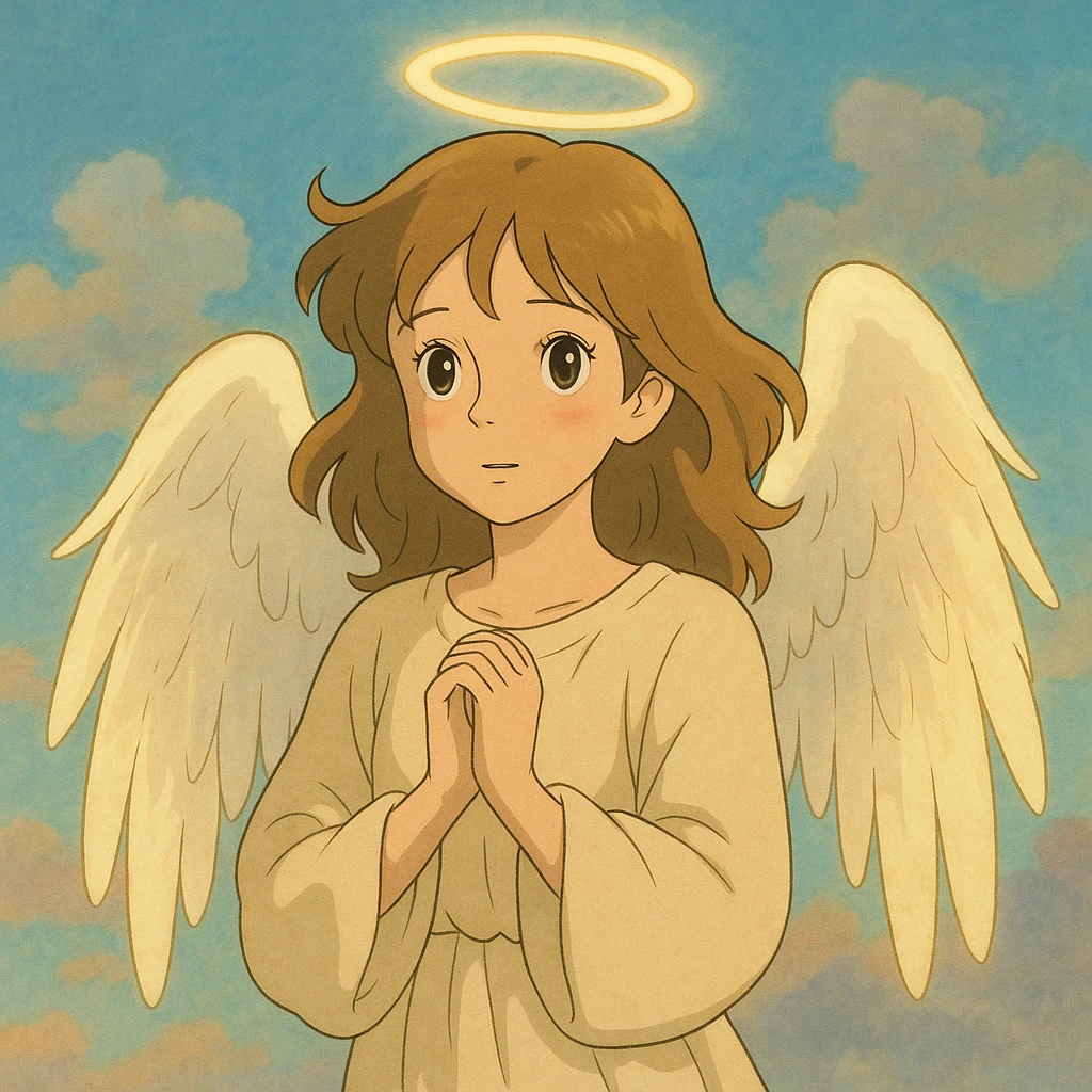 angel with wings and halo emoji