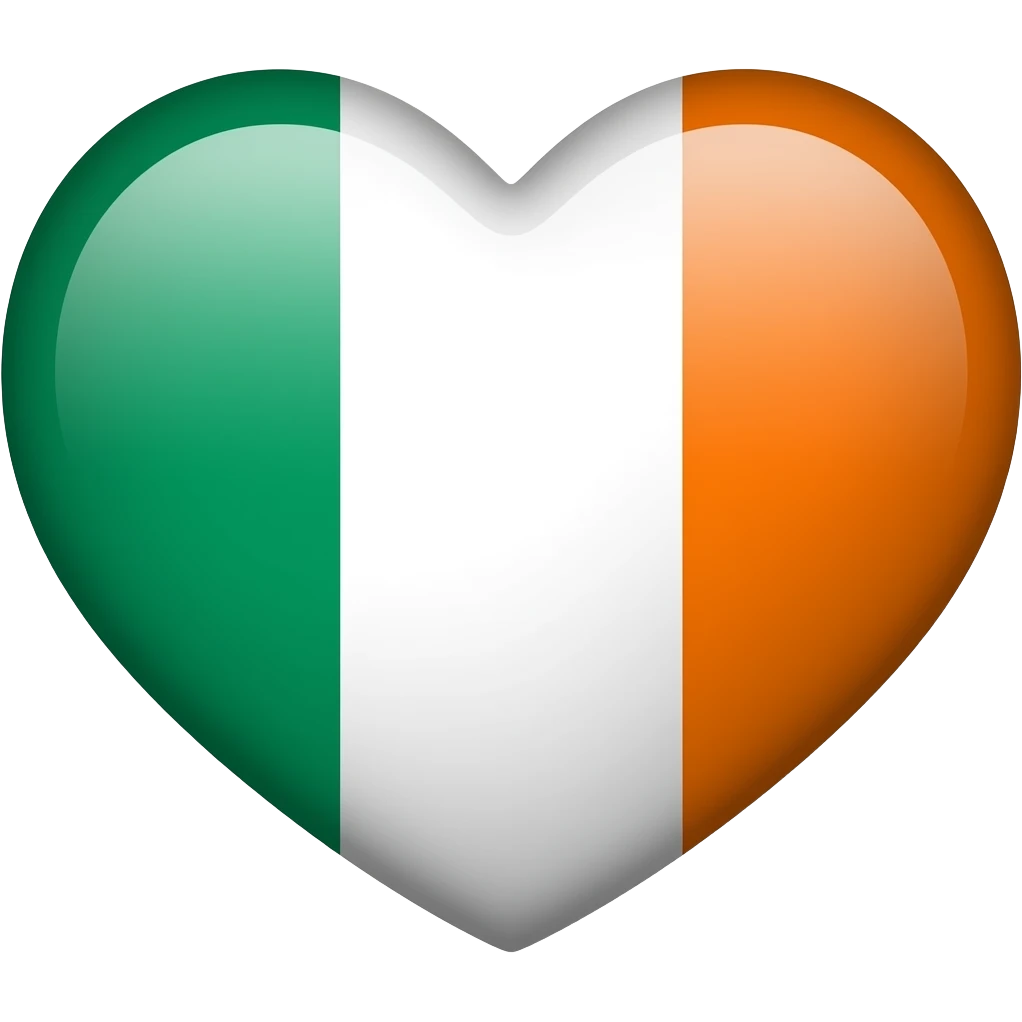 Ireland flag heart emoji