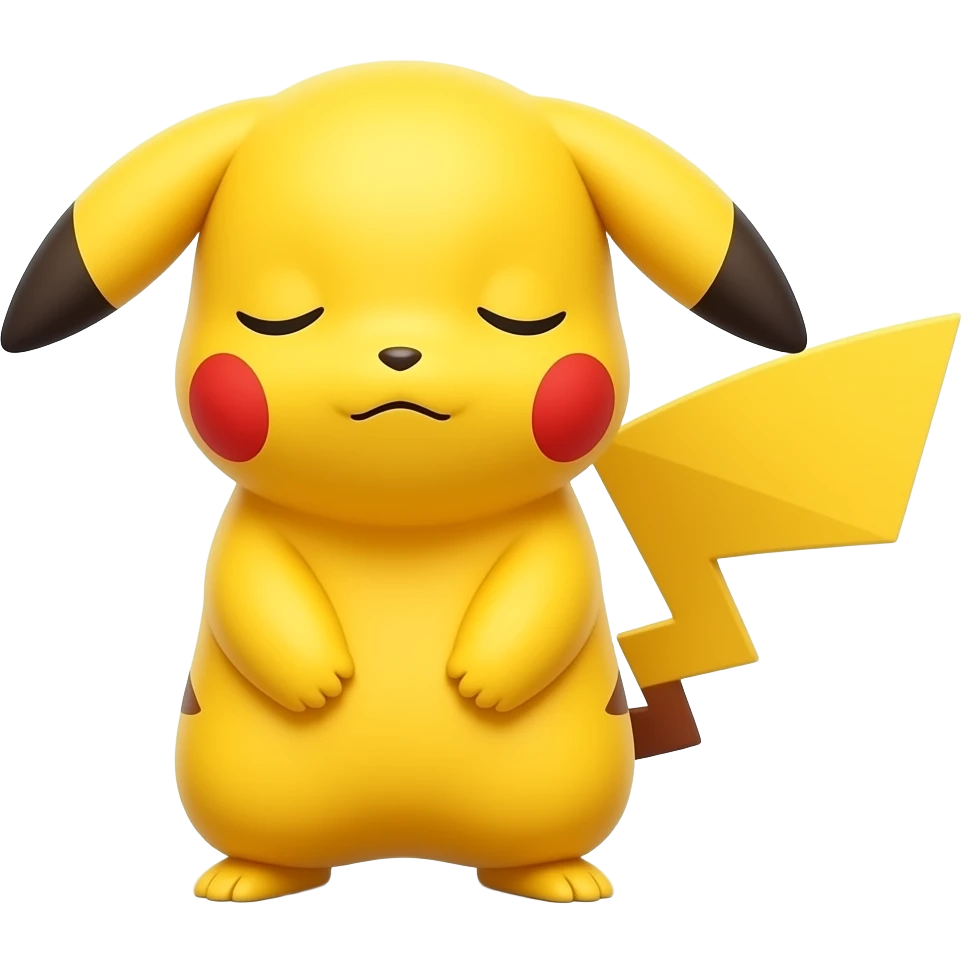 Very tired pikachu emoji