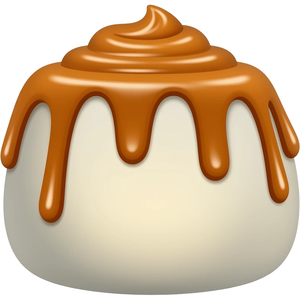 Dulce de leche and coconut emoji