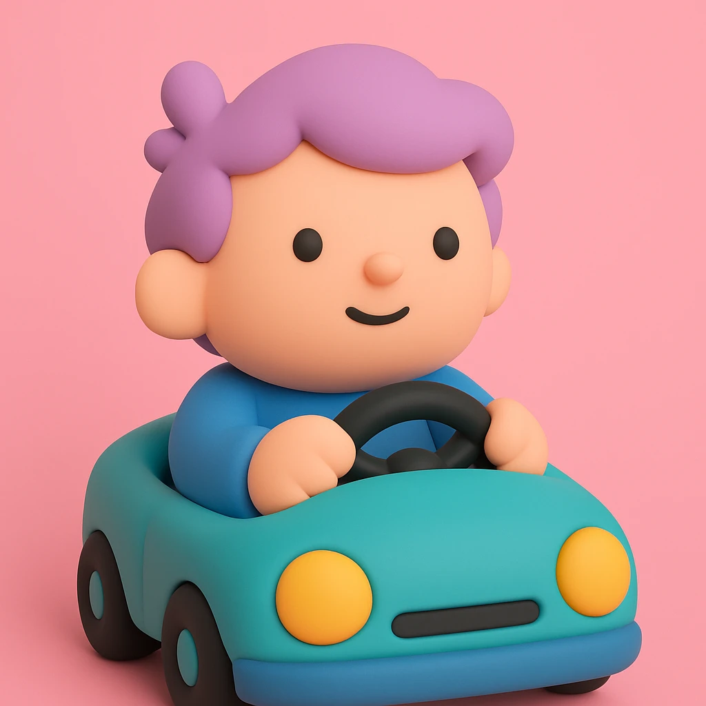 person driving a car emoji