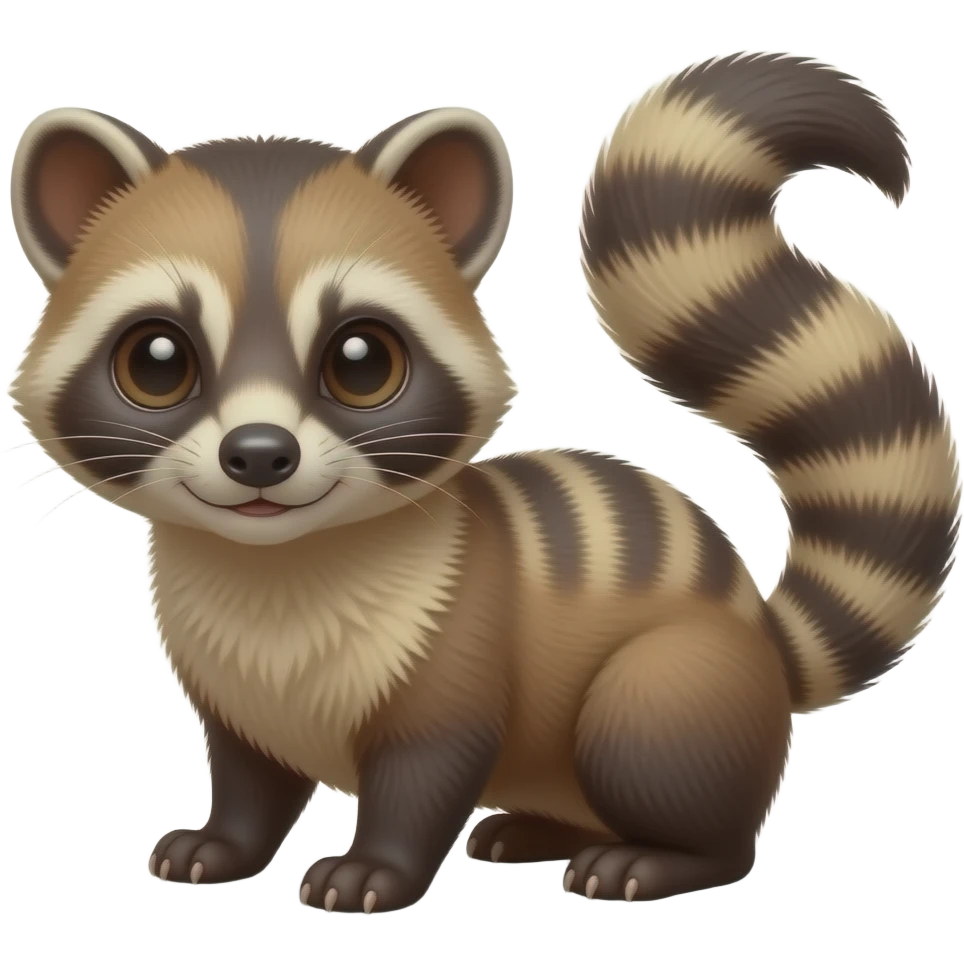 Cute realistic Cacomistle- emoji