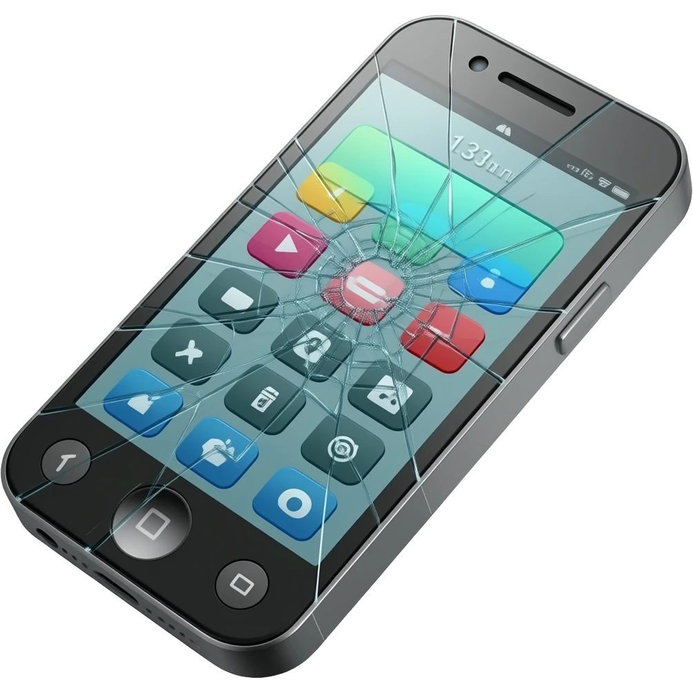 Teléfono quebrado emoji